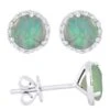 Madison L Madison L 14k White Gold Opal Earring