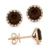 Madison L Madison L 14k Rose Gold Smokey Topaz Earring