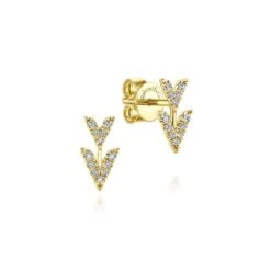 Gabriel & Co. Fashion Gabriel & Co. 14k Yellow Gold Kaslique Diamond Stud Earrings