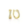 Gabriel & Co. Fashion Gabriel & Co. 14k Yellow Gold Contemporary Diamond Huggie Earrings