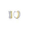 Gabriel & Co. Fashion Gabriel & Co. 14k Two Tone Contemporary Diamond Huggie Earrings