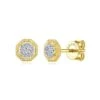 Gabriel & Co. Fashion Gabriel & Co. 14k Yellow Gold Contemporary Diamond Stud Earrings