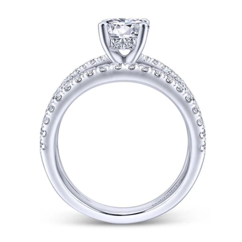 Gabriel & Co. Gabriel & Co. 14k White Gold Nova Free Form Engagement Ring - Image 2