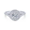 Gabriel & Co. Gabriel & Co. 14k Two Tone Gold Contemporary Double Halo Engagement Ring