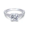 Gabriel & Co. Gabriel & Co. 14k White Gold Victorian Straight Engagement Ring
