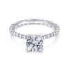 Gabriel & Co. Gabriel & Co. 14k White Gold Contemporary Solitaire Engagement Ring