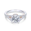 Gabriel & Co. Gabriel & Co. 14k Two Tone Gold Infinity Split Shank Engagement Ring