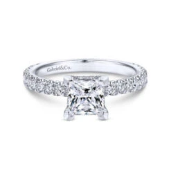Gabriel & Co. Gabriel & Co. 14k White Gold Contemporary Straight Engagement Ring
