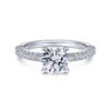 Gabriel & Co. Gabriel & Co. 14k White Gold Classic Straight Engagement Ring