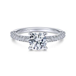 Gabriel & Co. Gabriel & Co. 14k White Gold Classic Straight Engagement Ring
