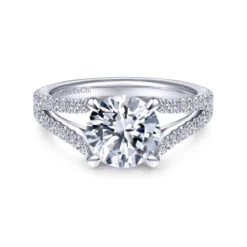 Gabriel & Co. Gabriel & Co. 14k White Gold Contemporary Split Shank Engagement Ring