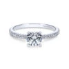 Gabriel & Co. Gabriel & Co. 14k White Gold Contemporary Straight Diamond Engagement Ring