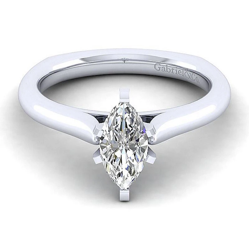 Gabriel & Co. Gabriel & Co 14K White Gold Allie Solitaire Diamond Engagement Ring