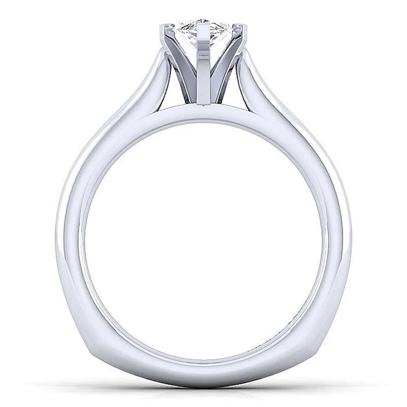 Gabriel & Co. Gabriel & Co 14K White Gold Allie Solitaire Diamond Engagement Ring - Image 2