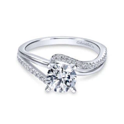 Gabriel & Co. Gabriel & Co. 14k White Gold Contemporary Bypass Engagement Ring