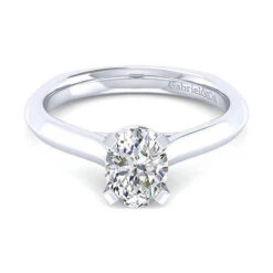 Gabriel & Co. Gabriel & Co 14K White Gold Rina Solitaire Diamond Engagement Ring