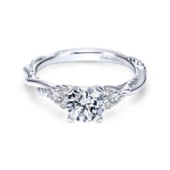 Gabriel & Co. Gabriel & Co. 14k White Gold Hampton Twisted Engagement Ring