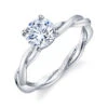 Coast Diamond Coast Diamond 14k White Gold 1ct Solitaire With .03ct Brilliant Round Micro Pave Engagement Ring
