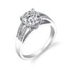 Coast Diamond Coast Diamond 14k White Gold 0.12ct Diamond Semi-Mount Engagement Ring With Milgrain Details