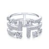 Gabriel & Co. Fashion Gabriel & Co. 14k White Gold Art Moderne Ring