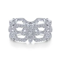 Gabriel & Co. Fashion Gabriel & Co. 14k White Gold Art Moderne Diamond Ring