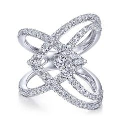 Gabriel & Co. Fashion Gabriel & Co. 14k White Gold Kaslique Diamond Ring