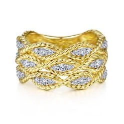 Gabriel & Co. Fashion Gabriel & Co. 14k Yellow Gold Hampton Diamond Ring