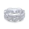 Gabriel & Co. Fashion Gabriel & Co. 14k White Gold Stackable Diamond Ring