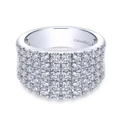 Gabriel & Co. Fashion Gabriel & Co. 14k White Gold Lusso Diamond Ring