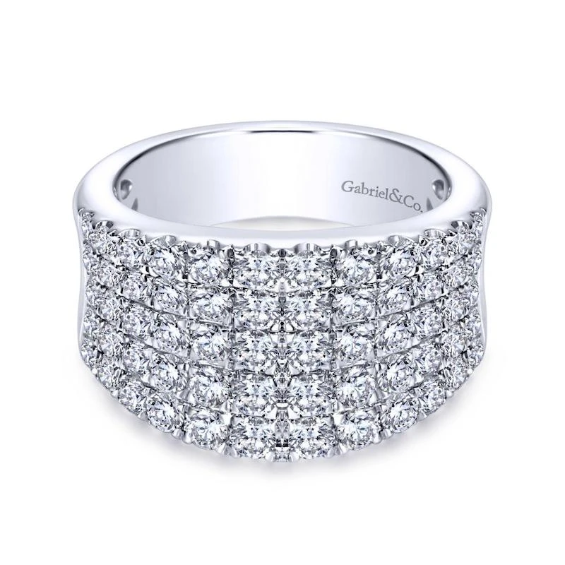 Gabriel & Co. Fashion Gabriel & Co. 14k White Gold Lusso Diamond Ring