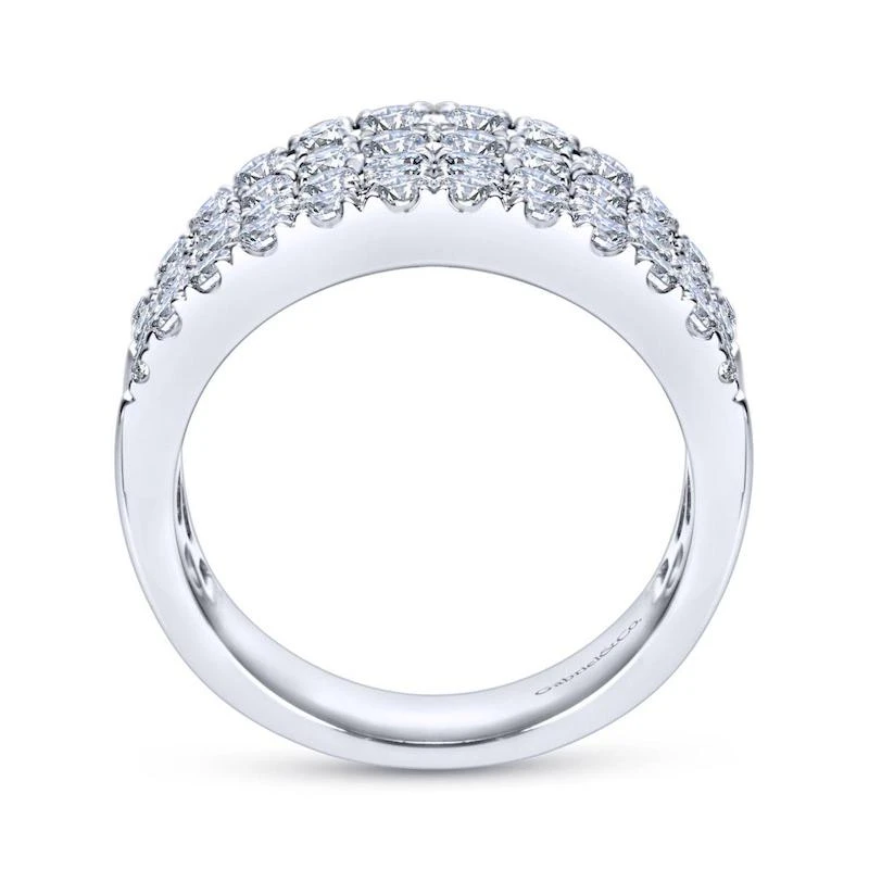 Gabriel & Co. Fashion Gabriel & Co. 14k White Gold Lusso Diamond Ring - Image 2