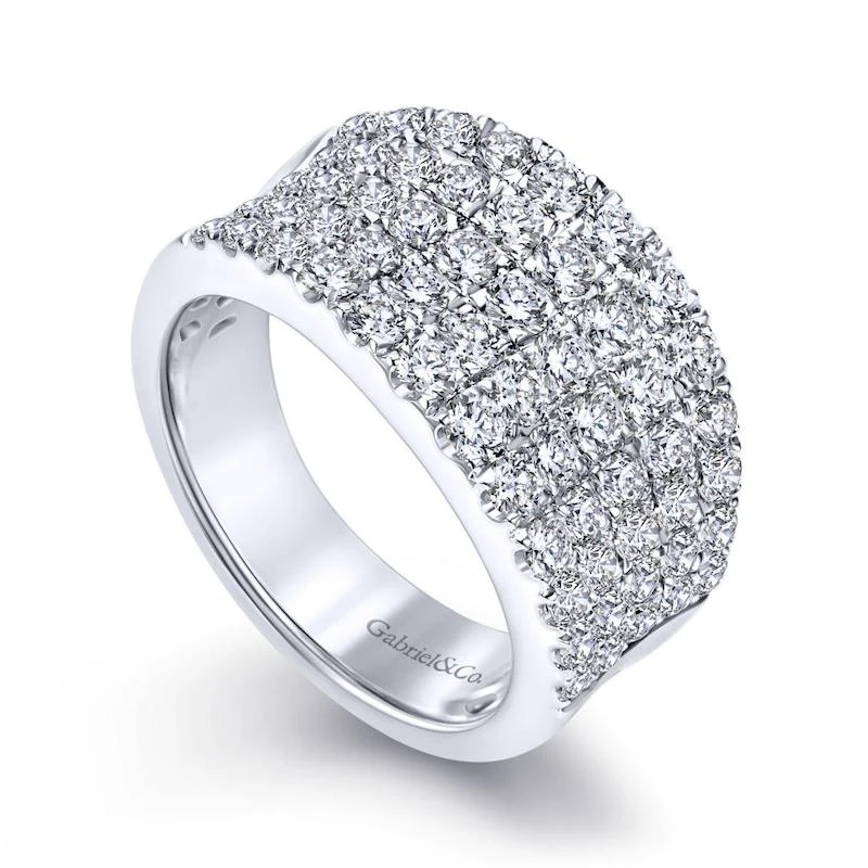 Gabriel & Co. Fashion Gabriel & Co. 14k White Gold Lusso Diamond Ring - Image 3