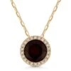 Madison L Madison L 14k Rose Gold Garnet Pendant