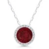 Madison L Madison L 14k White Gold Ruby Pendant