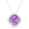 Madison L Madison L 14k White Gold Amethyst Pendant