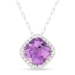 Madison L Madison L 14k White Gold Amethyst Pendant