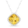 Madison L Madison L 14k White Gold Citrine Pendant