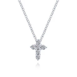 Gabriel & Co. Fashion Gabriel & Co. 14k White Gold Faith Diamond Necklace