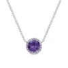 Gabriel & Co. Fashion Gabriel & Co. 14k White Gold Lusso Color Gemstone & Diamond Necklace