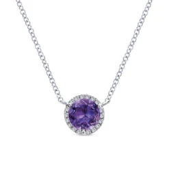 Gabriel & Co. Fashion Gabriel & Co. 14k White Gold Lusso Color Gemstone & Diamond Necklace