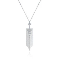 Gabriel & Co. Fashion Gabriel & Co. 14k White Gold Art Moderne Diamond Necklace