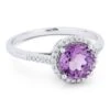Madison L Madison L 14k White Gold Amethyst & Diamond Ring