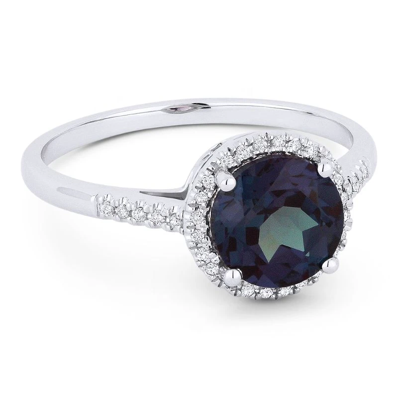 Madison L Madison L 14k White Gold Alexandrite & Diamond Ring