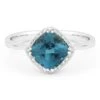 Madison L Madison L 14k White Gold London Blue Ring