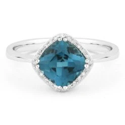 Madison L Madison L 14k White Gold London Blue Ring