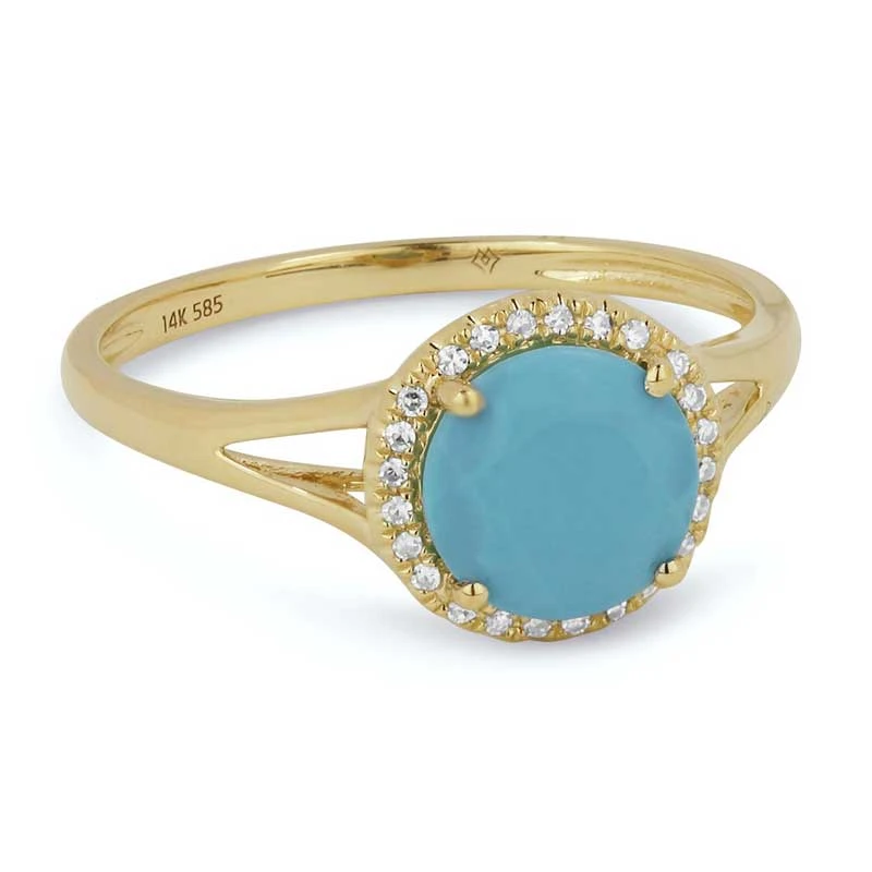 Madison L Madison L 14k Yellow Gold Turquoise Ring