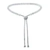 Charles Garnier Charles Garnier Sterling Silver Tennis Bolo Bracelet With CZ Rhodium Finish