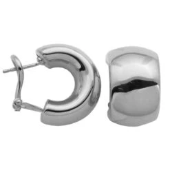 Charles Garnier Charles Garnier Sterling Silver Electroform Earrings Approximate 2x12mm With Omega Back Rhodium Finish