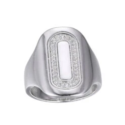 Charles Garnier Charles Garnier Sterling Silver Paperclip Ring Rhodium Finish Size 6