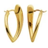 Charles Garnier Charles Garnier Sterling Silver Electroform Earrings Approximate 37x2mm 18K Yellow Gold Finish
